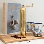 Alexander Home Original Greek Coffee Mill, 10.5-Inch Brass – European Manual Coffee Grinder, Refillable - Image 2