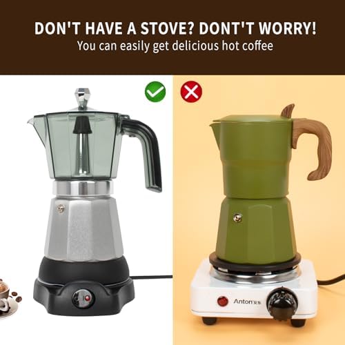 LAOION 6 Cup Manual Espresso Maker, Small Espresso Machines for Home - Image 3