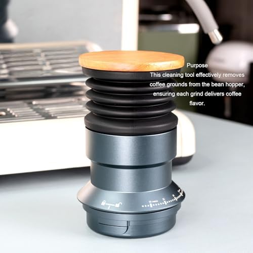 Sonew Single Dose Coffee Grinder with Silicone Bellow Blower & Walnut Wood Lid – Aluminum Alloy Bean for, Enhanced Flavor Freshness, and Easy Burr – 3.7 X 5.5 Inch - Image 7