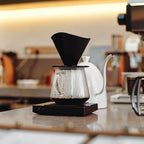 Pour Over Coffee Maker Set, Black Ceramic Coffee Dripper with V60 Paper filter, 650ml Coffee Glass Server for Cafe Home Restaurant 6291-12202-03A - Image 5