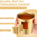 Amyhill 12 Pack Stainless Steel Cups Double Wall Insulated, Gold, 5.9 oz - Image 3