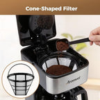 12 Cup Coffee Maker with LED Display, Drip Coffee Machine - Image 5