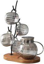 Water Pitcher Hot and Cold Kettle Glass Cold Kettle hot Water Kettle Living Room Home Coffee Table Water Cup teapot Set Water Jug(Gris) by Unknown
