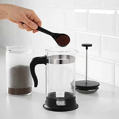 I-K-E-A UPPHETTA French Press Coffee Maker, Glass/Stainless Steel 34 oz, Black - Image 2
