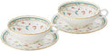 Noritake P58043A/4409 Tea Cup & Saucer (Pair Set) 6.1 fl oz (180 cc) Flower Chisel 2 Guests Bone China by Noritake