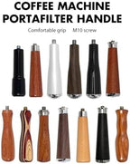 51/54/58mm Coffee Bottomless Naked Portafilter M10 Wood Handle, Compatible With Delonghi, Compatible With Breville, Espresso Accessory Barista Tools(M10 L) - Image 4