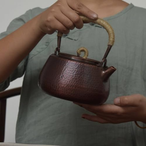 Electric Kettle Copper Tea Kettle Water Boiler Stovetop Kettle With High Arched Handle Polished Interior Grip suitable for home kitchens office tea stations dorm rooms - Image 3