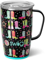 Swig Life 18oz Insulated Travel Mug with Handle & Lid, Disco Cowgirl by SwigLife