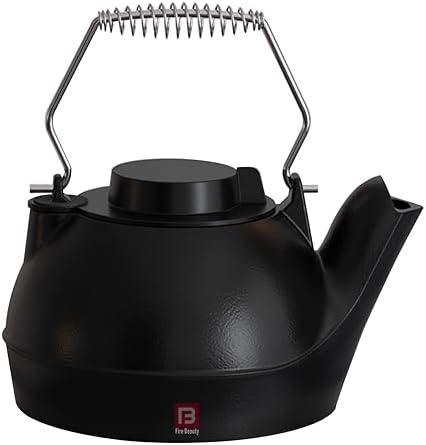 Fire Beauty Cast Iron Wood Stove Kettle, Humidifier for Indoor Fireplace by FireBeauty