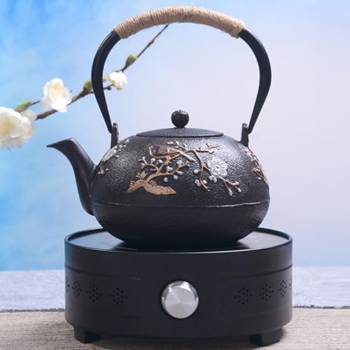 TOYANDONA Cast Iron Teapot Japanese Style Tetsubin Iron Tea Kettle Household Desktop Tea Pot for Office and Tearoom Use - Image 5