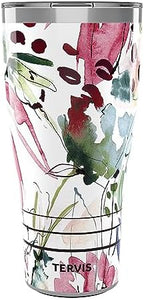 Tervis Traveler Sara Berrenson Floral Abstraction Triple Walled Insulated Tumbler Travel Cup Keeps Drinks Cold & Hot, 30oz, Stainless Steel by TervisTumblerCompany