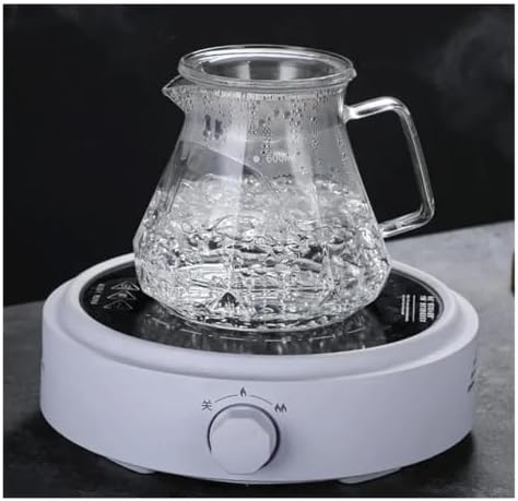 Design Glass Coffee Carafe Glass Coffee Server for Drip Coffee Maker,Coffee Pot with Lid,Pour Over Coffee Filter(600ml with lid) - Image 5