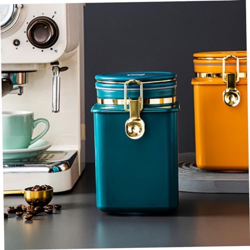 SHOWERORO Airtight Coffee Bean Storage Canister Sealed Food Storage Container for Coffee Beans Grounds and Tea Design with Secure Lid for Freshness - Image 6