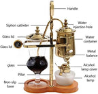DYRABREST Siphon Syphon Coffee Maker, 5-Cup Coffee Syphon Tabletop Siphon (Syphon) Coffee Maker 500ml Borosilicate Tabletop Vacuum Coffee Maker for Home, Coffee Shops and Offices (500ml, Gold) - Image 3