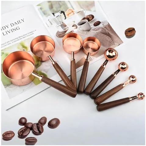 Stainless Steel Measuring Cups Spoons Set, 150ml Rose Gold - Image 2
