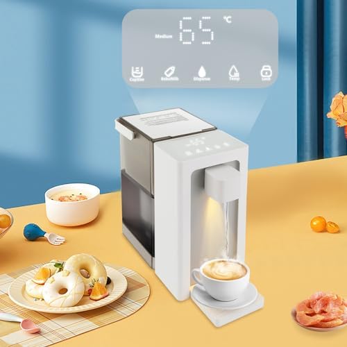 Instant Hot Water Filter Dispenser Countertop Water Filter System for Quick Heating, Adjustable 5 Temperatures & 3 Water Volume Outputs, 101 Ounce 3L Capacity, Safety Lock, 110V 1450W - Image 2