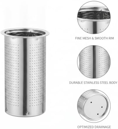 Stainless Steel Tea Strainer with Long Handle, Fine Mesh Loose Leaf Infuser for Deep Mugs and Teapots (1 Piece) - Image 6