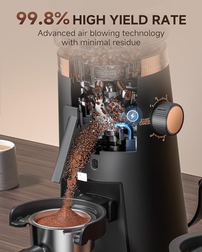 AMZCHEF 75-Setting Single Dose Coffee Grinder, 40mm Burr, <0.2g Retention - Image 3