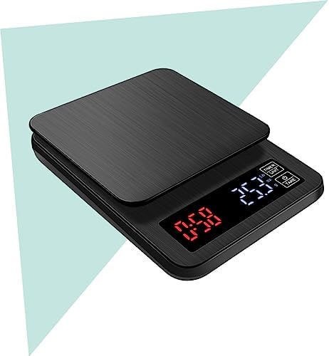 5kg Digital Kitchen Food Scale Timer Capacity Electronic Coffee Scale for Cooking and Baking Precision Measurement USB Powered Black - Image 5