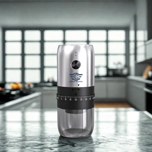Electric Burr Coffee Grinder for Home Use, 38 Grind Settings, Adjustable Coffee Bean Grinder for Espresso, French Press & Pour Over Coffee, Stainless Steel Design by Sahar Global - Image 3