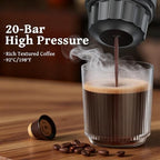 Portable Coffee Maker Espresso Machine, Travel Coffee Maker Self-Heating with USB-C Small Tea Cup, Compatible with Ground Coffee & NS Capsule for RV,Car, Hiking, Camping Office - Image 2