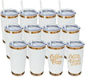 20 oz Tumbler Bulk Stainless Steel Tumblers with Lids and Straws White by MetalyaTumblers
