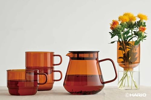 Hario Color Glass Coffee and Tea Server, 600ml Amber - Image 3