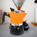 VICASKY Mocha Coffee Maker Espresso Coffee Pot 150ml Black and Orange Metal Stovetop Italian Octagonal Coffee Pot Household Hand Brewing for Home and Camping - Image 4