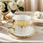 Turkish Coffee Cup Set of 6 with Saucers,3.5oz Ottoman Style - Image 3