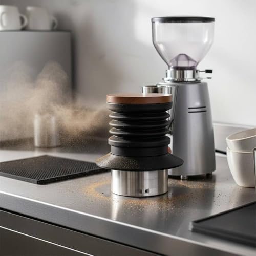 Coffee Cleaning Bellows Air Blower Bean Reservoir Wooden Top Appliance Part for Grounds Removal Suitable for Baristas - Image 3