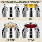 201 Stainless Steel Milk Bucket with Spigot 5L Water Jug Dispenser Can Pail - Image 2
