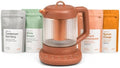 Viante Nina Electric Tea Kettle Gift Set with 4 Loose Leaf Teas, 1.5L Glass and Stainless Steel, Zero Plastic Water Path, 4 Temperature Presets, Removable Infuser, Up to 132 Cups (Terracotta) by Viant%C3%A9