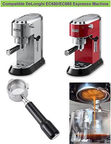 51mm Bottomless Portafilter Compatible with DeLonghi EC680 and EC685 Espresso Machine Stainless Steel Portafilter Along with Espresso Filter Basket Coffee Bottomless ABS Plastic - Image 6