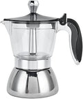Stovetop Espresso Maker, Stovetop Espresso Moka Pot, 4 Espresso Cup Moka Pot with Transparent Design Stovetop Coffee Maker for Cappuccino Milk by Cyrank