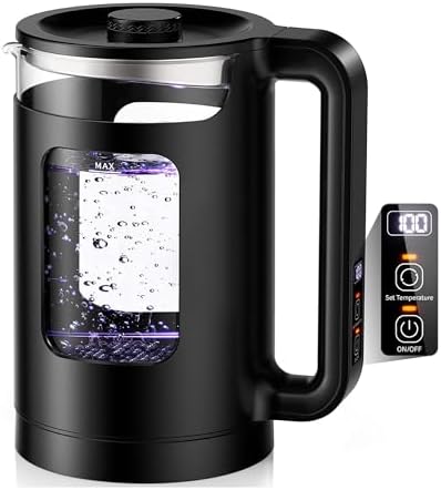AZEUS Electric Kettle, 1.5L Glass Tea Kettle with Temperature Control by AZEUS