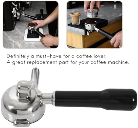 58MM Stainless Steel Coffee Machine Bottomless Filter Holder Portafilter，Compatible For Rocket，Compatible For Expobar，Double Mouth/ E61 - Image 4