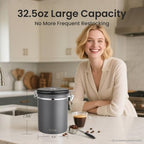 Veken Coffee Canister, 32.5OZ, 2lbs, Large Airtight Stainless Steel Jars - Image 2