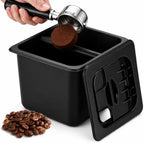 2.2L Large Espresso Knock Box with Lid, Stainless Steel Knock Box by Singhoow