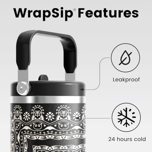 Fjbottle WrapSip 40 oz Insulated Tumbler with Flip Straw and Handle - Image 2
