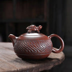 Tea Pots For Loose Tea Purple Pottery Teapot Single Pot Handmade Teapot Home Study Creative Kung Fu Desktop Tea Set Tea Infuser Pot - Image 7