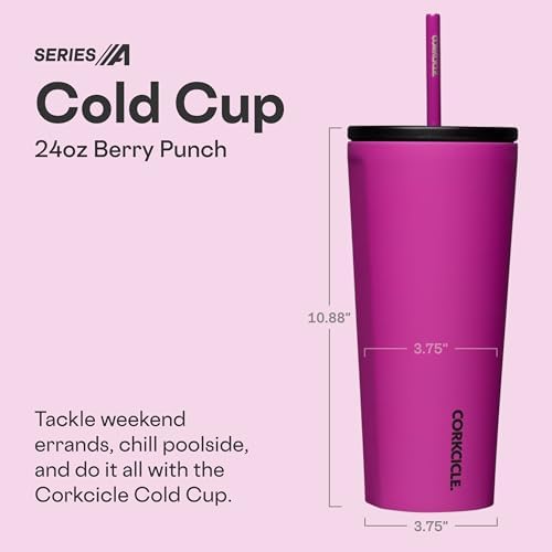 Corkcicle Cold Cup 24 oz Triple Insulated, Berry Punch - Image 2
