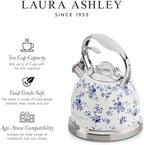 Laura Ashley China Rose Whistling Tea Kettle Stovetop, Tea Pot for Stove - Image 4