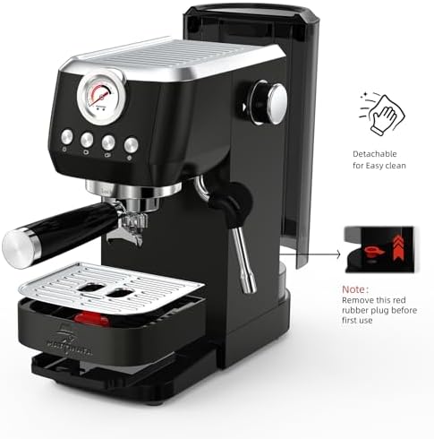 MAttinata 1663L Espresso Machine 20 Bar, 10mm Steam Wand for Milk Frother - Image 5