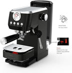 MAttinata 1663L Espresso Machine 20 Bar, 10mm Steam Wand for Milk Frother - Image 5