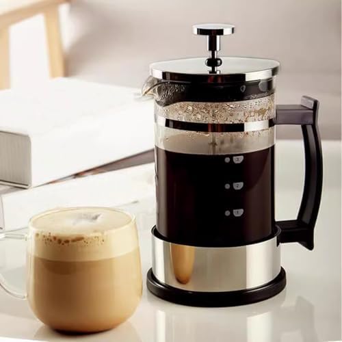 French Press Coffee Maker With 3 Filters System, Stainless Steel French Coffee Press Thick Heat Resistant Glass Pot, Multifunction Brewed Coffee Pot For Camping(350ml) - Image 2