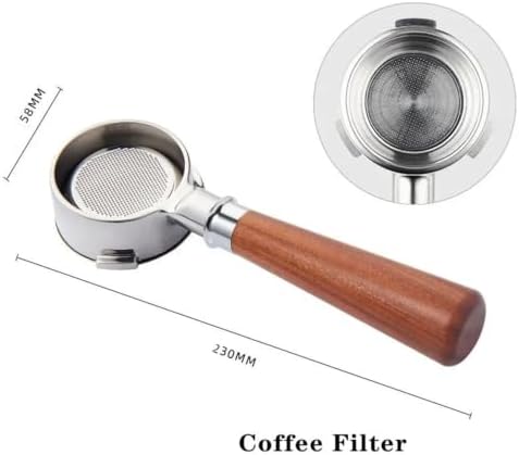 58 MM 3ears Bottomless Portafilter,Compatible With Barsetto,Compatible With Oster,Coffee Machine Stainless Steel Espresso Handle Filter Barista Tool(58mm-A1) - Image 2