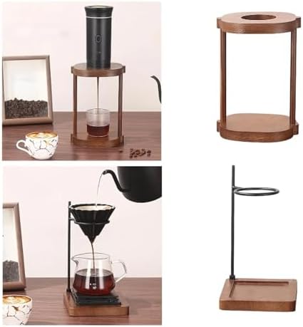 Coffee Dripper Stand, Holder, Cafe Accessory Station, Wooden Pour Over For(Color 02) - Image 5