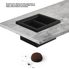 Bottomless Knock Box Chute, Espresso Coffee Ground Knock Box Chute Embedded Flat Mouth Stainless Steel Open Bottom Disposal Bin Knocking Waste Bucket - Image 3