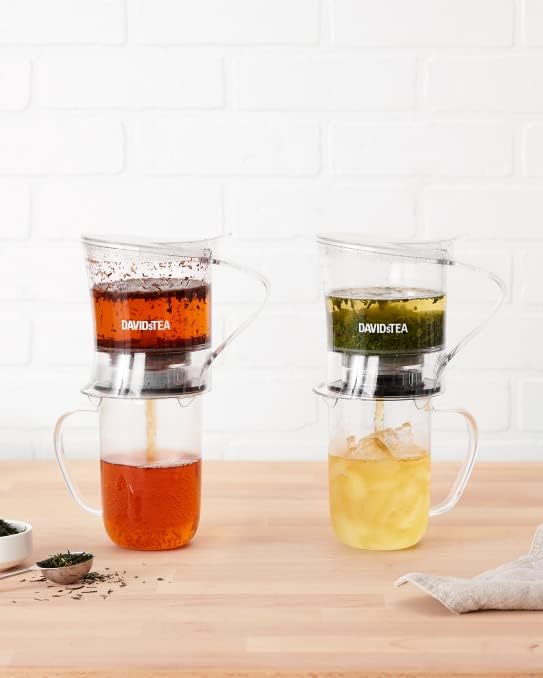 DAVIDsTEA 16 oz Bottom‑Dispensing Tea Steeper with Fine Nylon Infuser – BPA‑Free Tritan, Drip‑Free Loose Leaf Tea Maker (Hot & Iced) - Image 7