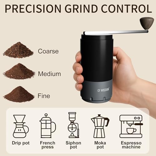 Portable Conical Burr Coffee Grinder, Dual-Mode Electric & Manual - Image 3